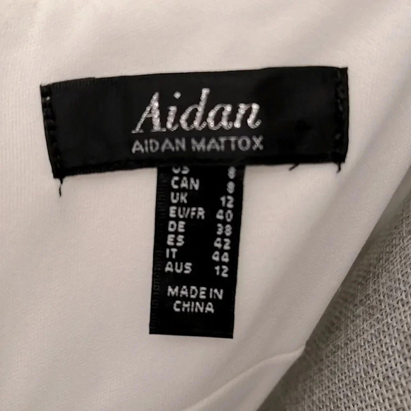 AIDAN NWOT White Ruffle Cutout Dress, Size 8 - Picture 9 of 13